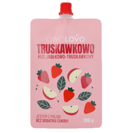 Mus jabłkowo-truskawkowy 200g * TRUSKAWKOWO OWOLOVO